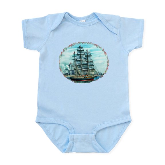 CafePress - Sailing Ship Infant Bodysuit - Baby Light Bodysuit, Size Newborn - 24 Months