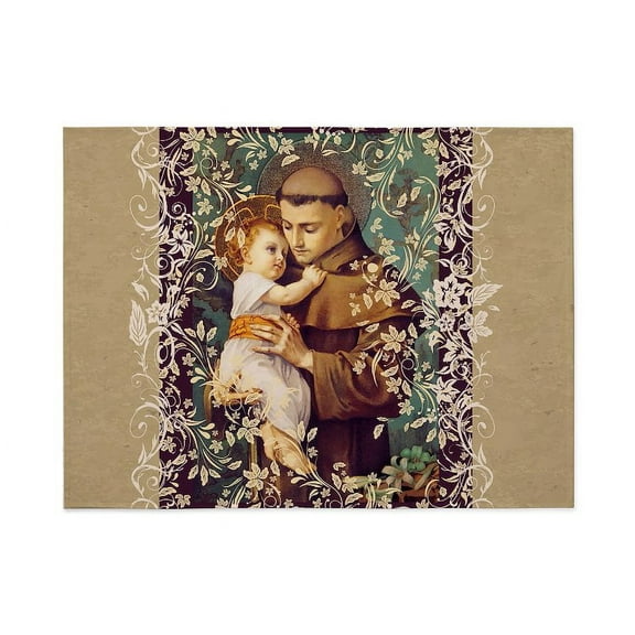 CafePress - Saint Anthony - Large Plush Fleece Throw Blanket, 80" L x 60" W