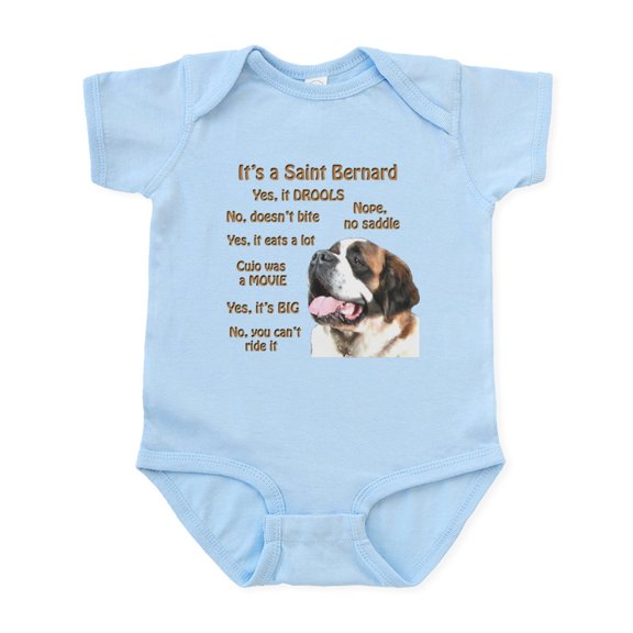 CafePress - Saint Bernard FAQ Infant Bodysuit - Baby Light Bodysuit, Size Newborn - 24 Months