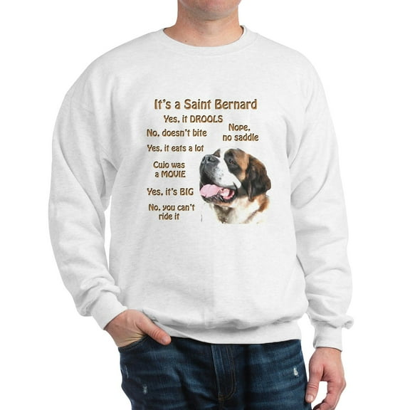 CafePress - Saint Bernard FAQ Sweatshirt - Crew Neck Sweatshirt