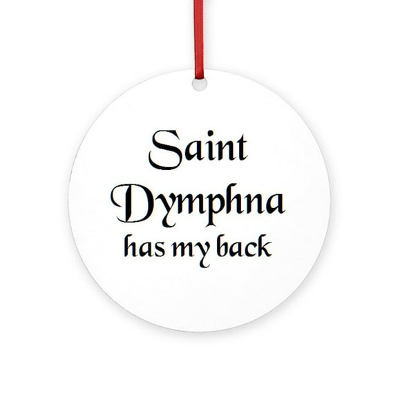CafePress - Saint Dymphna -  Round Wood Ornament 4"