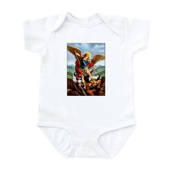 CafePress - Saint Michael The Archangel Body Suit - Baby Light Bodysuit, Size Newborn - 24 Months