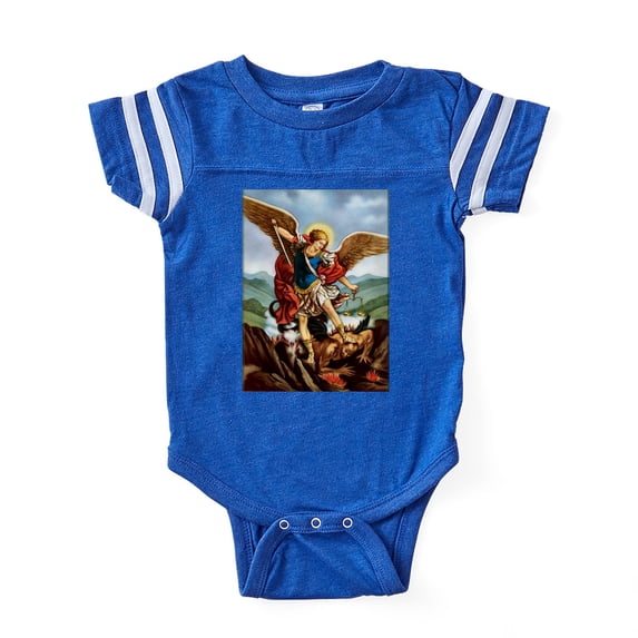 CafePress - Saint Michael The Archangel - Cute Infant Baby Football Bodysuit