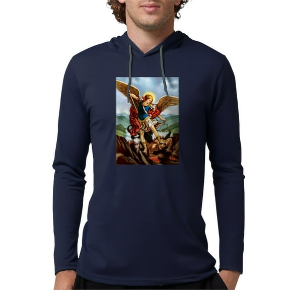 CafePress - Saint Michael The Archangel Long Sleeve T Shirt - Mens Hooded Shirt