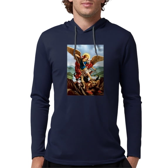 CafePress - Saint Michael The Archangel Long Sleeve T Shirt - Mens Hooded Shirt
