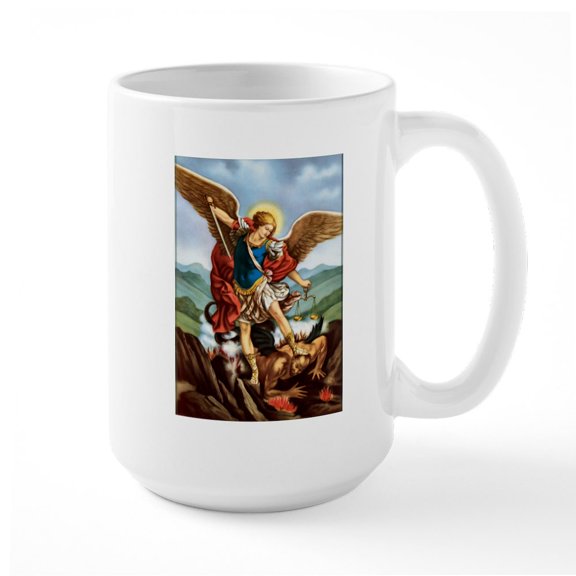 CafePress - Saint Michael The Archangel Mugs - 15 oz Ceramic Large White Novelty Mug
