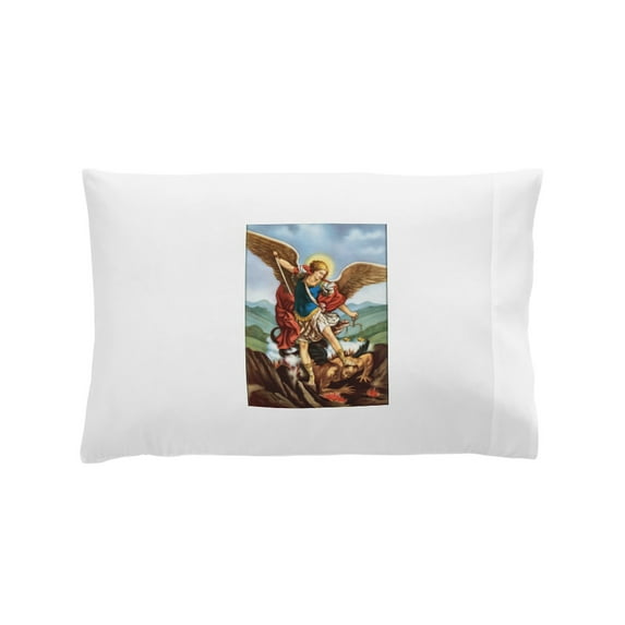 CafePress - Saint Michael The Archangel Pillow Case - Standard Size Pillow Case, 20"x30" Pillow Cover, Unique Pillow Slip Fleece