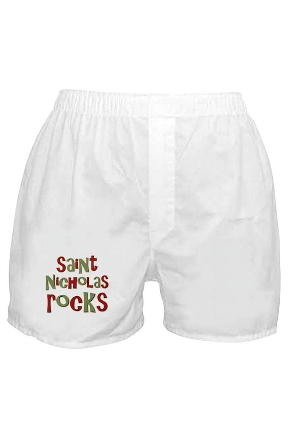 - Saint Nicholas Rocks Boxer Shorts - Men's Novelty Boxer Shorts