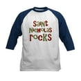 thumbnail image 1 of CafePress - Saint Nicholas Rocks Kids Baseball Jersey - Kids Cotton Baseball Jersey, 3/4 Sleeve Shirt, 1 of 4