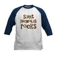 thumbnail image 1 of CafePress - Saint Nicholas Rocks Kids Baseball Jersey - Kids Cotton Baseball Jersey, 3/4 Sleeve Shirt, 1 of 4