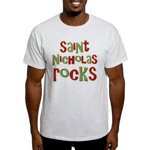 CafePress - Saint Nicholas Rocks Light T Shirt - Men's Classic Graphic T-Shirt