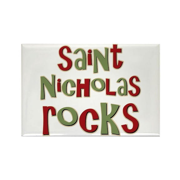 CafePress - Saint Nicholas Rocks - Rectangle Magnet, 2"x3" Refrigerator Magnet