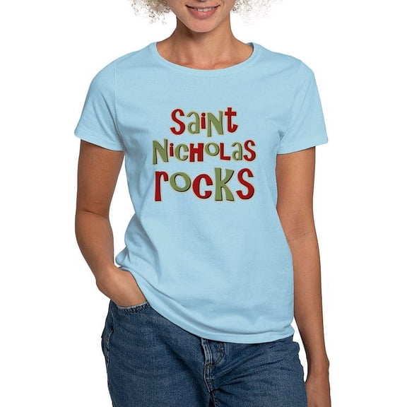 CafePress - Saint Nicholas Rocks Women's Light T Shirt - Women's Classic T-Shirt
