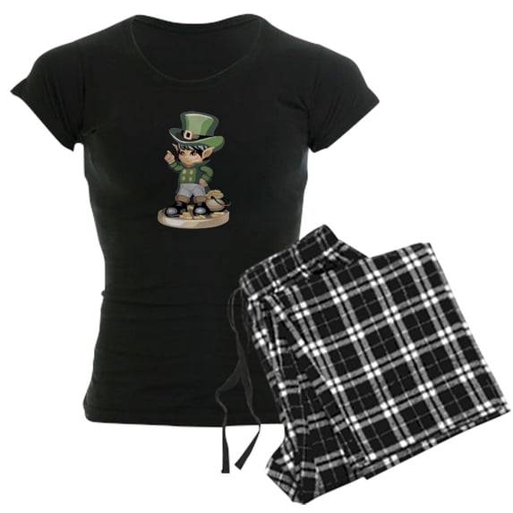 CafePress - Saint Patrick's Day Women's Dark Pajamas - Women's Short Sleeve Print T-Shirt and Pants Dark Cotton Pajama Set