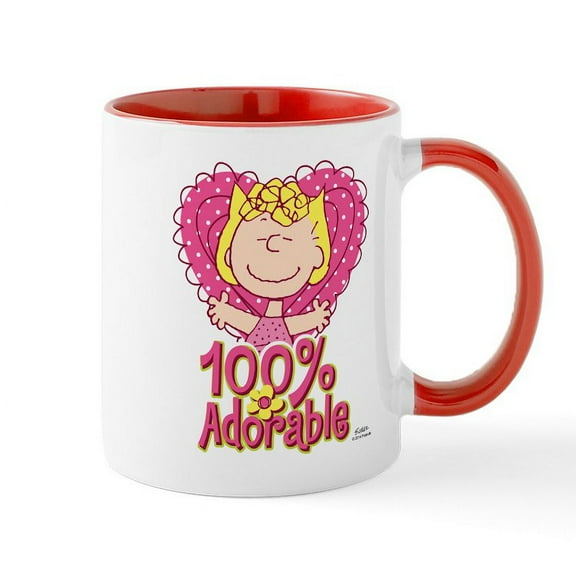 CafePress - Sally 100% Adorable Ceramic Mug - 11 oz Ceramic Mug - Novelty Coffee Tea Cup