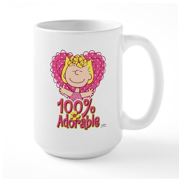 CafePress - Sally 100% Adorable Ceramic Mug - 15 oz Ceramic Large White Novelty Mug