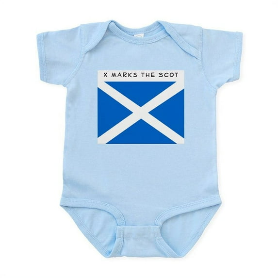 CafePress - Saltire X Marks Body Suit - Baby Light Bodysuit, Size Newborn - 24 Months