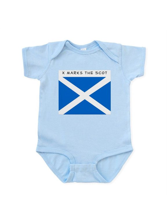- Saltire X Marks Body Suit - Baby Light Bodysuit, Size Newborn - 24 Months