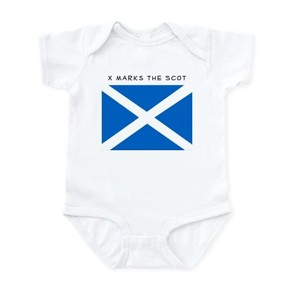 CafePress - Saltire X Marks Body Suit - Baby Light Bodysuit, Size Newborn - 24 Months