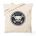 thumbnail image 1 of CafePress - Salty Pug Tote Bag - Unisex Canvas Tote Bag, Beige, 1-Piece, 1 of 6