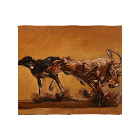 CafePress - Salukis Running Throw Blanket - Soft Fleece Throw Blanket, 50"x60" for All Ages