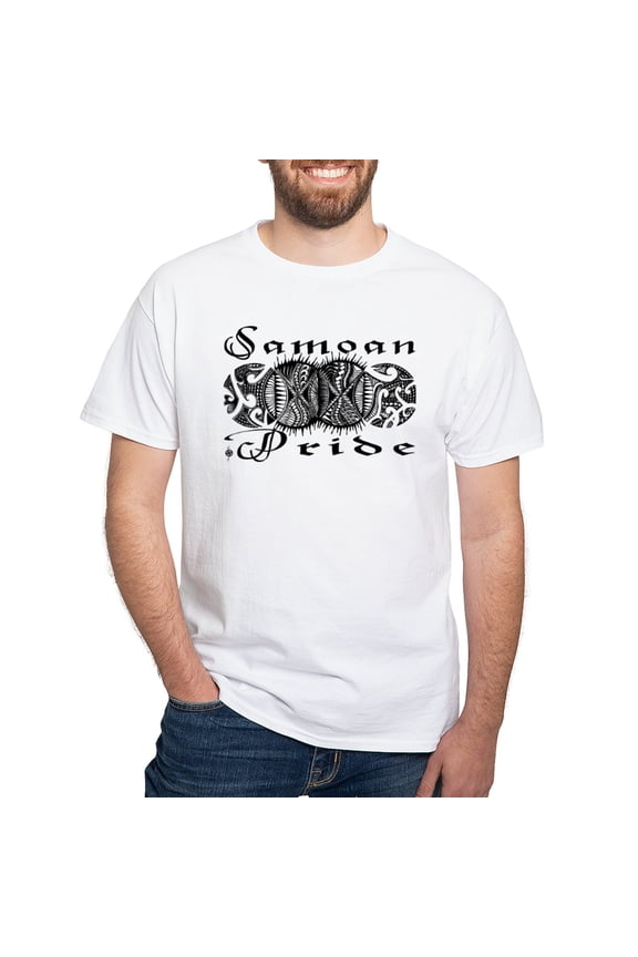 - Samoan Pride White T Shirt - Men's White Classic Cotton T-Shirts