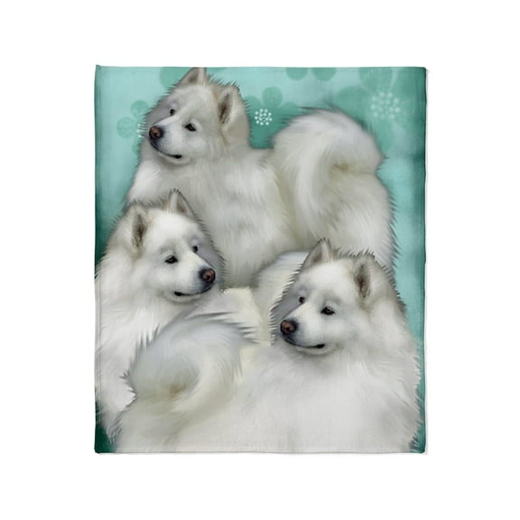 CafePress - Samoyed3pr Throw Blanket - Soft Fleece Throw Blanket, 50"x60" for All Ages