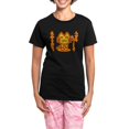 thumbnail image 1 of CafePress - Samurai Cat Women's Dark Pajamas - Women's Short Sleeve Print T-Shirt and Pants Dark Cotton Pajama Set, 1 of 7