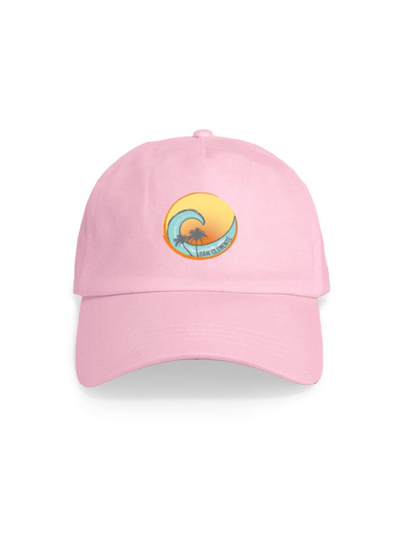 - San Clemente Sunset Crest Cap - Adjustable 100% Brushed Unisex Casual Cotton Baseball Cap, Beige, 1