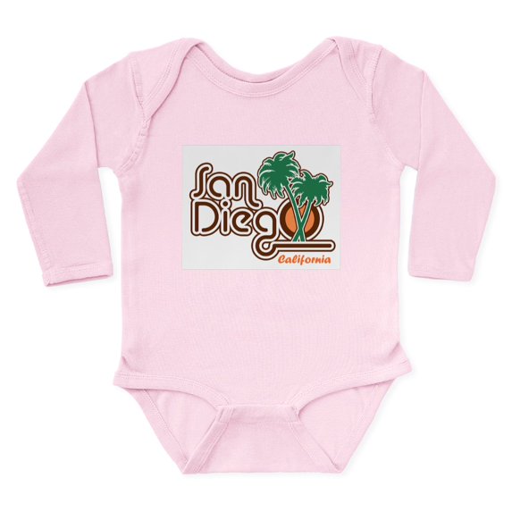 CafePress - San Diego CA Long Sleeve Infant Bodysuit - Long Sleeve Cotton Baby Bodysuit