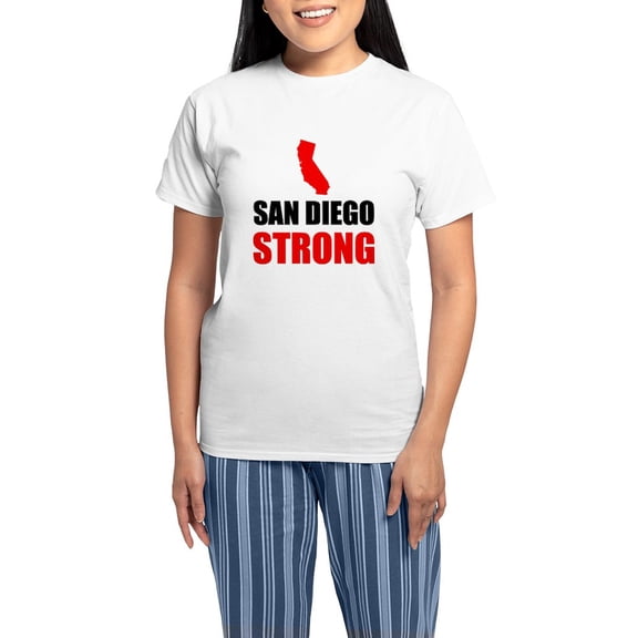 CafePress - San Diego Strong Pajamas - Women's Short Sleeve Print T-Shirt and Pants Light Cotton Pajama Set