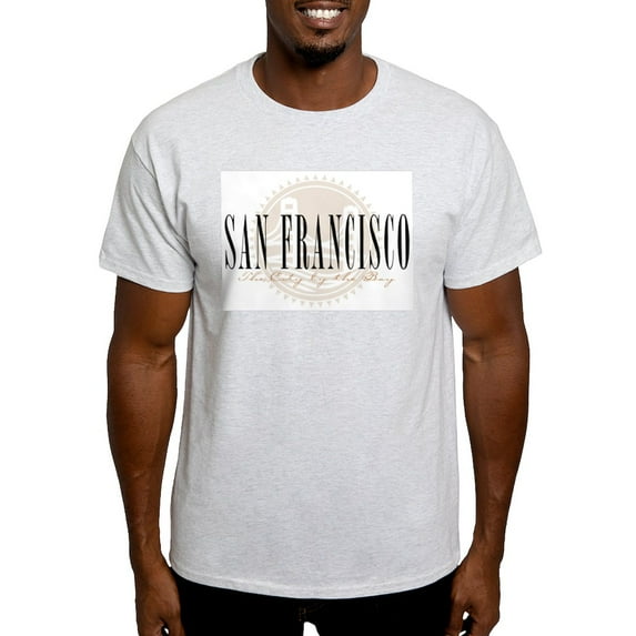 CafePress - San Francisco Bridge Ash Grey T Shirt - Men's Classic Graphic T-Shirt