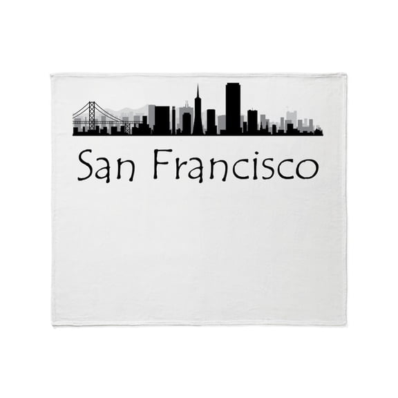 CafePress - San Francisco California Cityscape Throw Blanket - Soft Fleece Throw Blanket, 50"x60" for All Ages