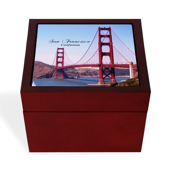 CafePress - San Francisco - Keepsake Box, Finished Hardwood Jewelry Box, Velvet Lined Memento Box