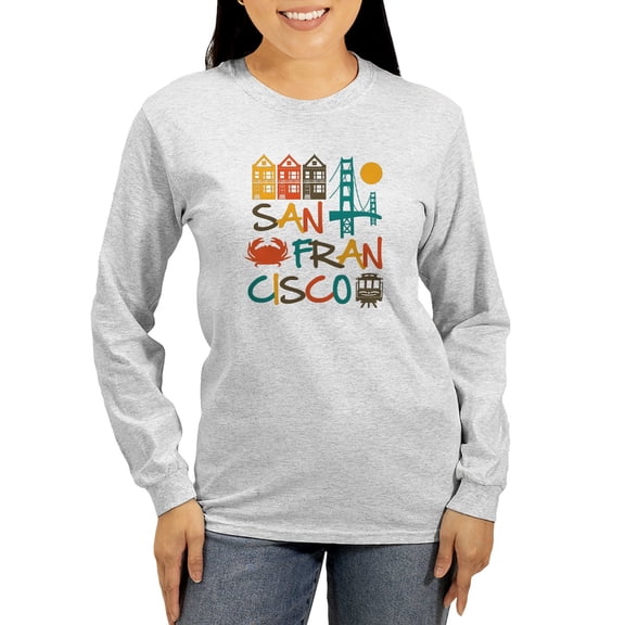 CafePress - San Francisco Long Sleeve T Shirt - Women's Long Sleeve Graphic Casual T-Shirt