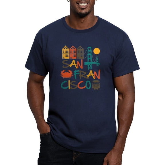 CafePress - San Francisco Men's Fitted T Shirt (Dark) - Men's Fitted T-Shirt