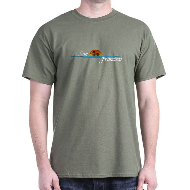 CafePress - San Francisco Sunset Dark T Shirt - 100% Cotton T-Shirt