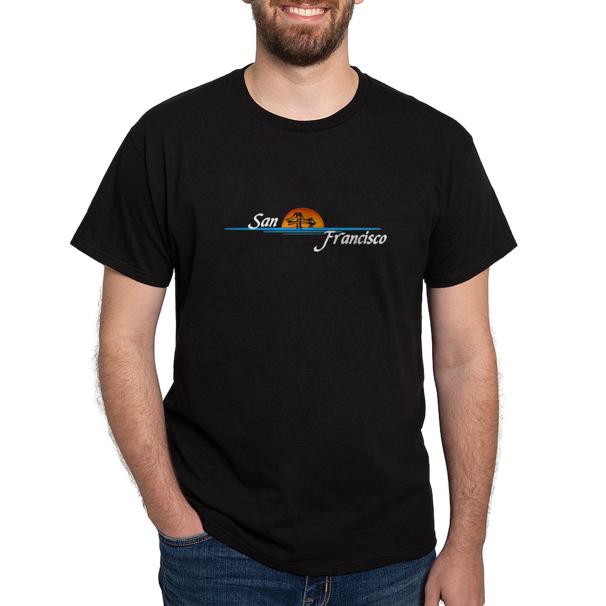 CafePress - San Francisco Sunset Dark T Shirt - 100% Cotton T-Shirt - image 1 of 4