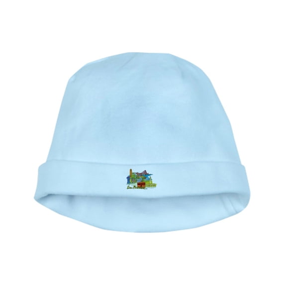 CafePress - San Francisco Travel Poster - Baby Hat