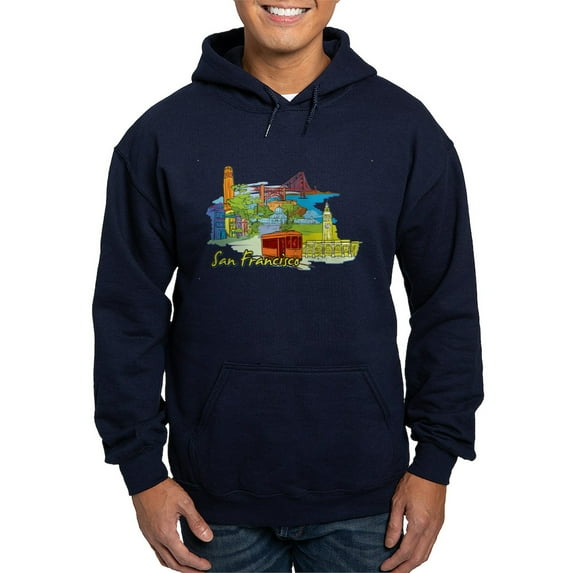 CafePress - San Francisco Travel Poster Sweatshirt - Pullover Hoodie, Classic, Comfortable Hooded Sweatshirt