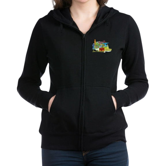CafePress - San Francisco Travel Poster Sweatshirt - Women's Zip Hoodie