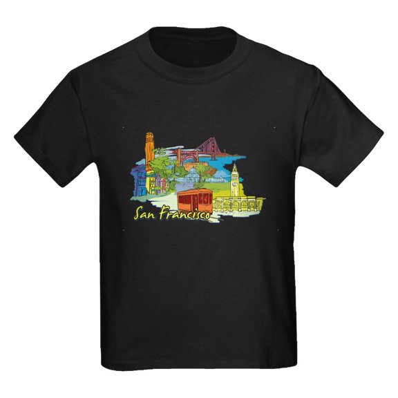 CafePress - San Francisco Travel Poster T Shirt - Dark T-Shirt Kids XS-XL