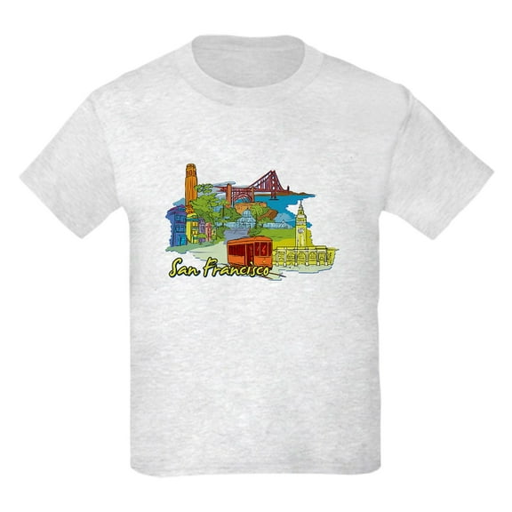 CafePress - San Francisco Travel Poster T Shirt - Light T-Shirt Kids XS-XL