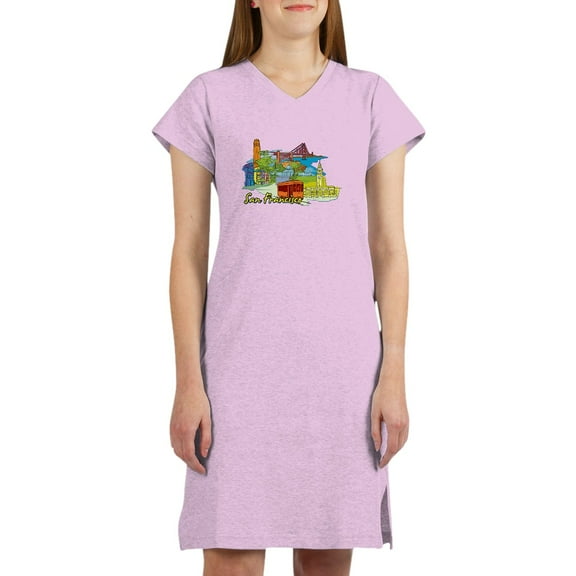 CafePress - San Francisco Travel Poster T Shirt - Women's Nightshirt