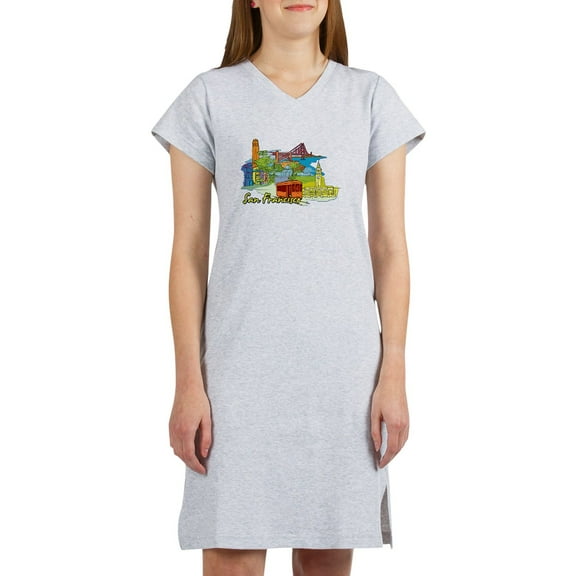 CafePress - San Francisco Travel Poster T Shirt - Women's Nightshirt