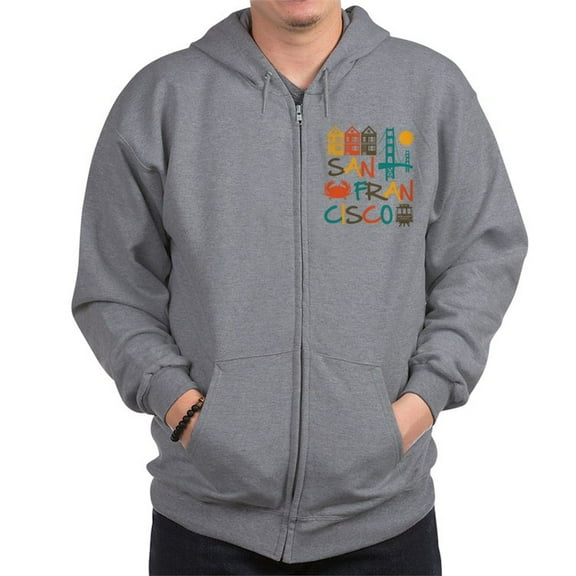CafePress - San Francisco Zip Hoodie - Zip Hoodie, Classic Hooded Sweatshirt with Metal Zipper