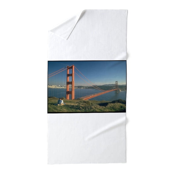 CafePress - San Franciso Golden Gate Bridge Gifts - Large Beach Towel, Soft 30"x60" Towel with Unique Design