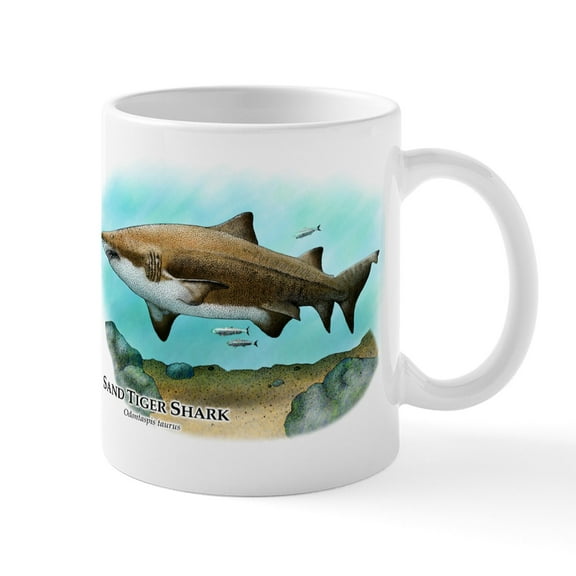 CafePress - Sand Tiger Shark Mug - 11 oz Ceramic Mug - Novelty Coffee Tea Cup