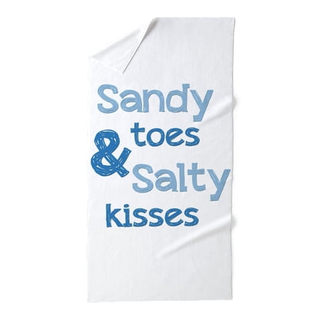 CafePress - Sandy Toes Salty Kisses - Large Beach Towel, Soft 30"x60" Towel with Unique Design