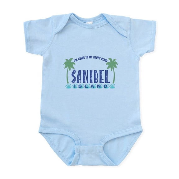 CafePress - Sanibel Happy Place Infant Bodysuit - Baby Light Bodysuit, Size Newborn - 24 Months